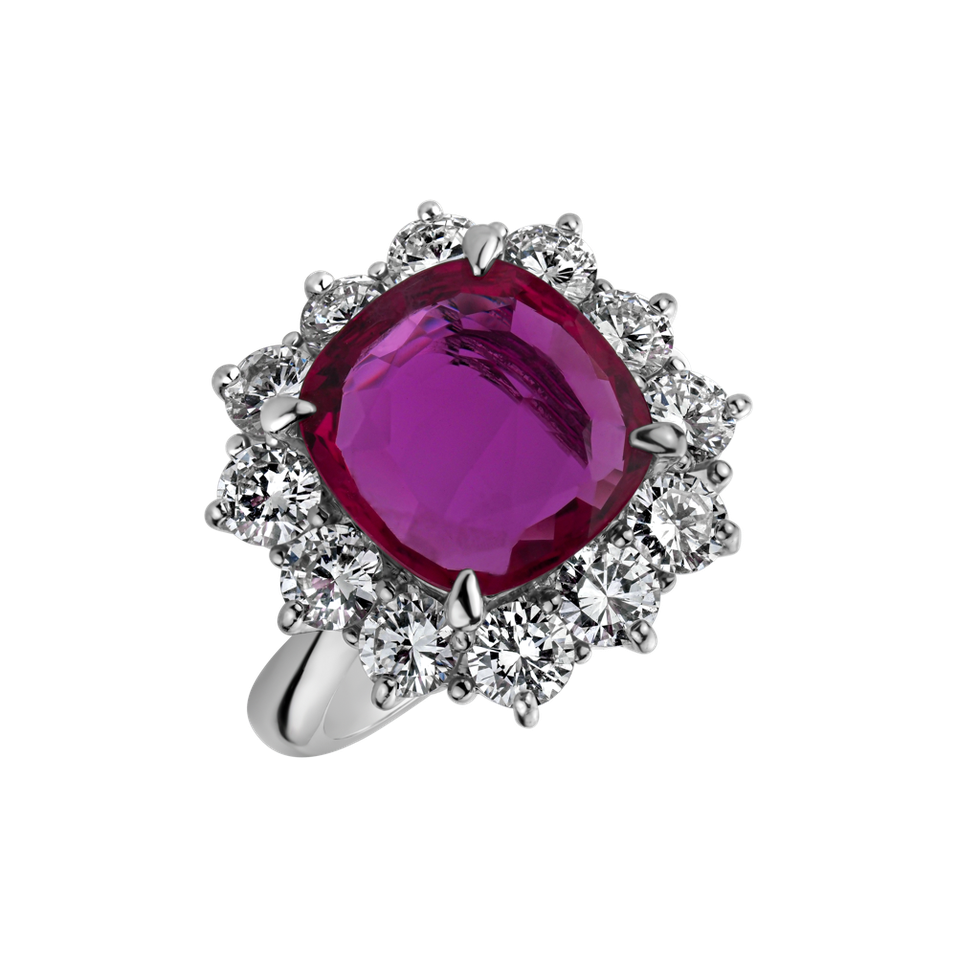 Prsteň s rubínom a diamantmi Red Czarina