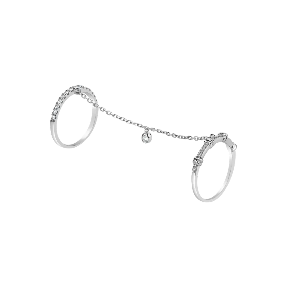 Prsteň s diamantmi Entwined Rings