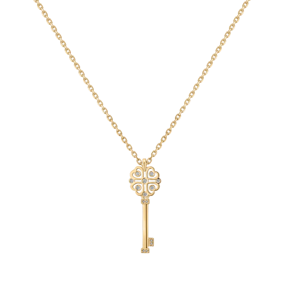 Přívěsok s diamantmi Decorative Key
