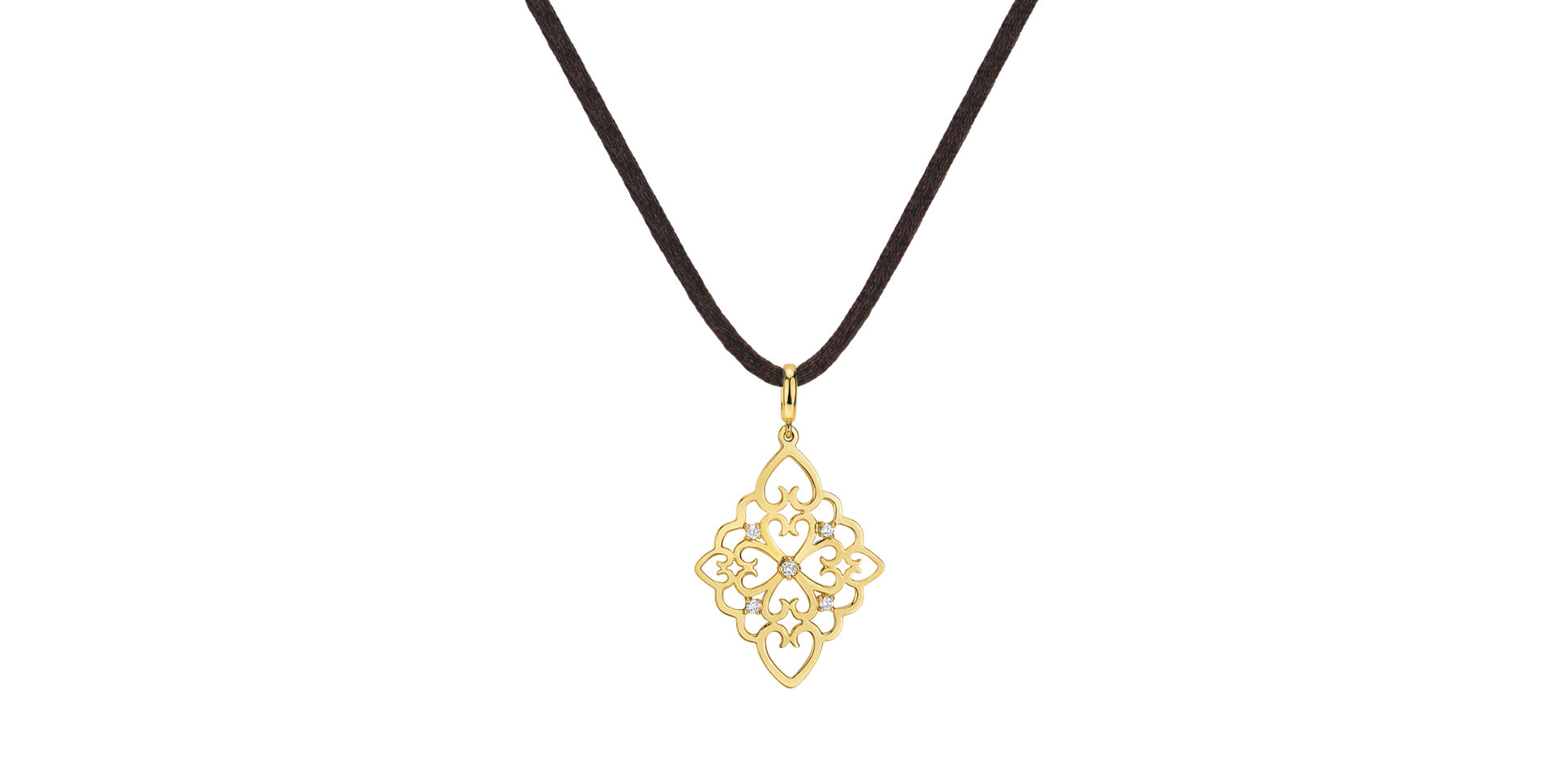 Náhrdelník s diamantmi Folk Treasure