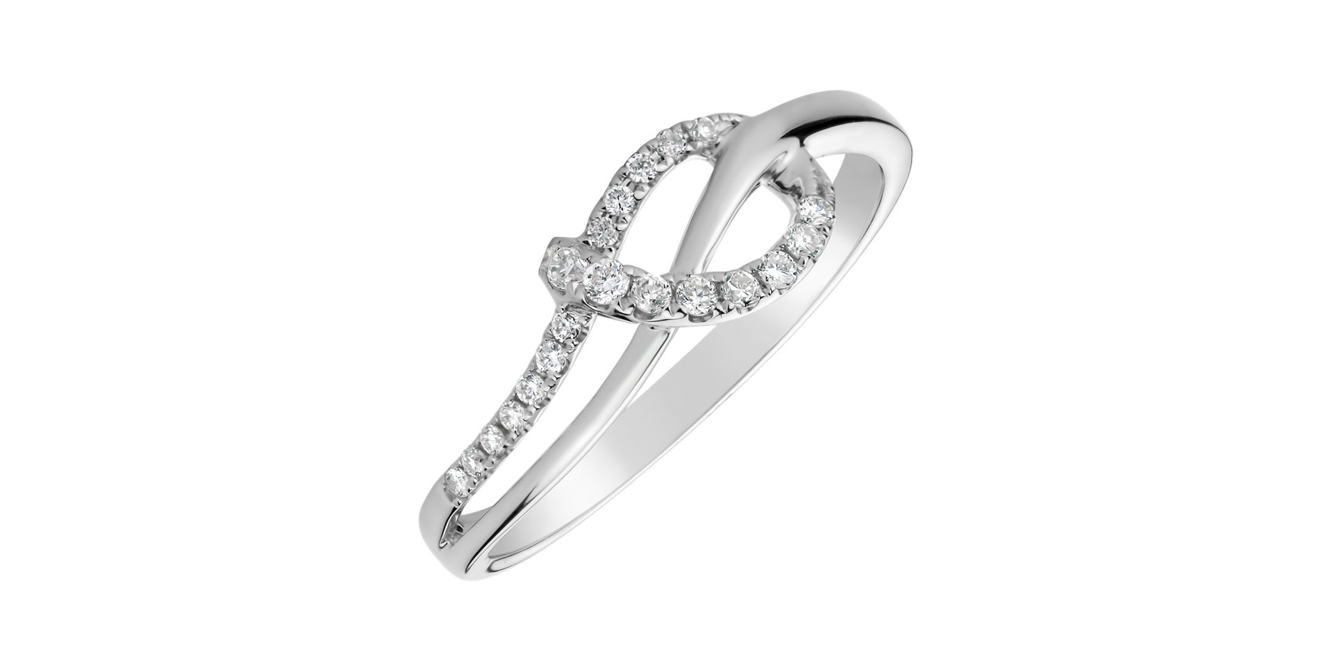 Prsteň s diamantmi Elegant Knot