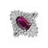Prsteň s rubínom a diamantmi Crystal Mirror2
