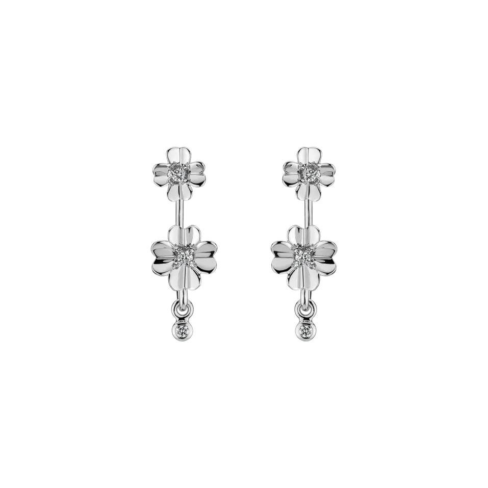 Náušnice s diamantmi Bloom Melancholy