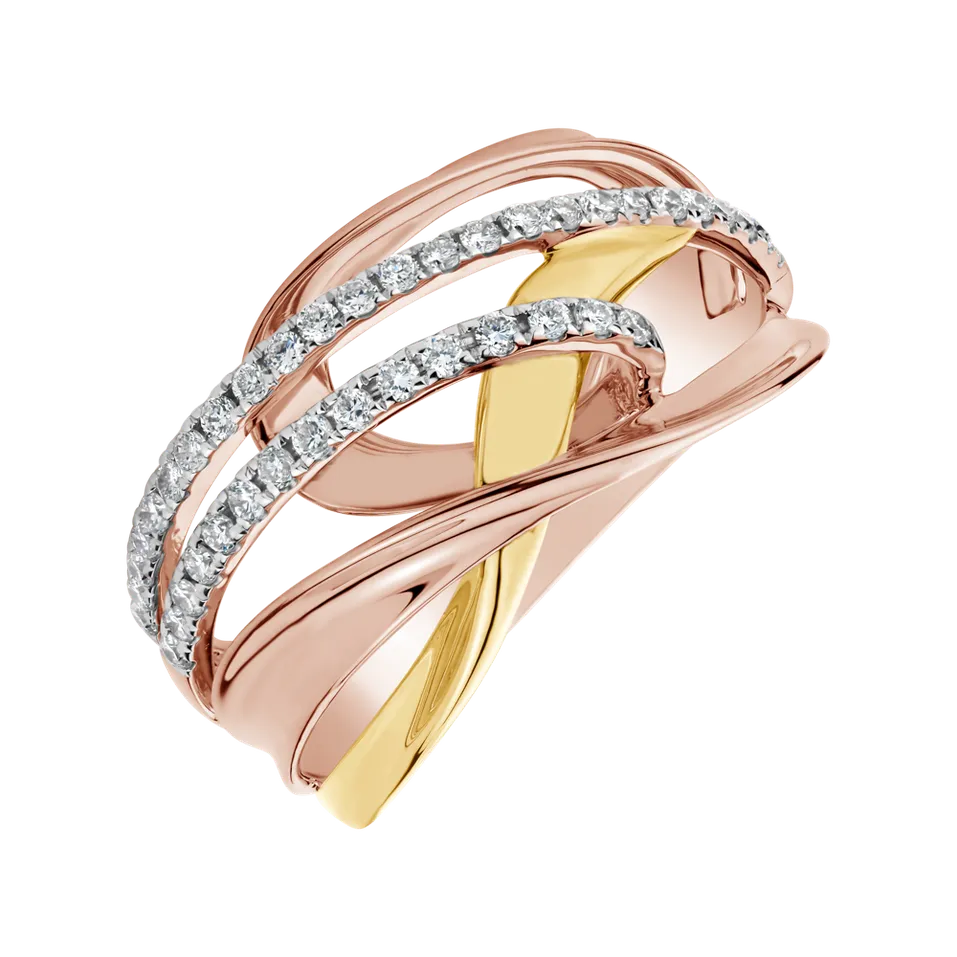 Prsteň s diamantmi Sparkling Trinity