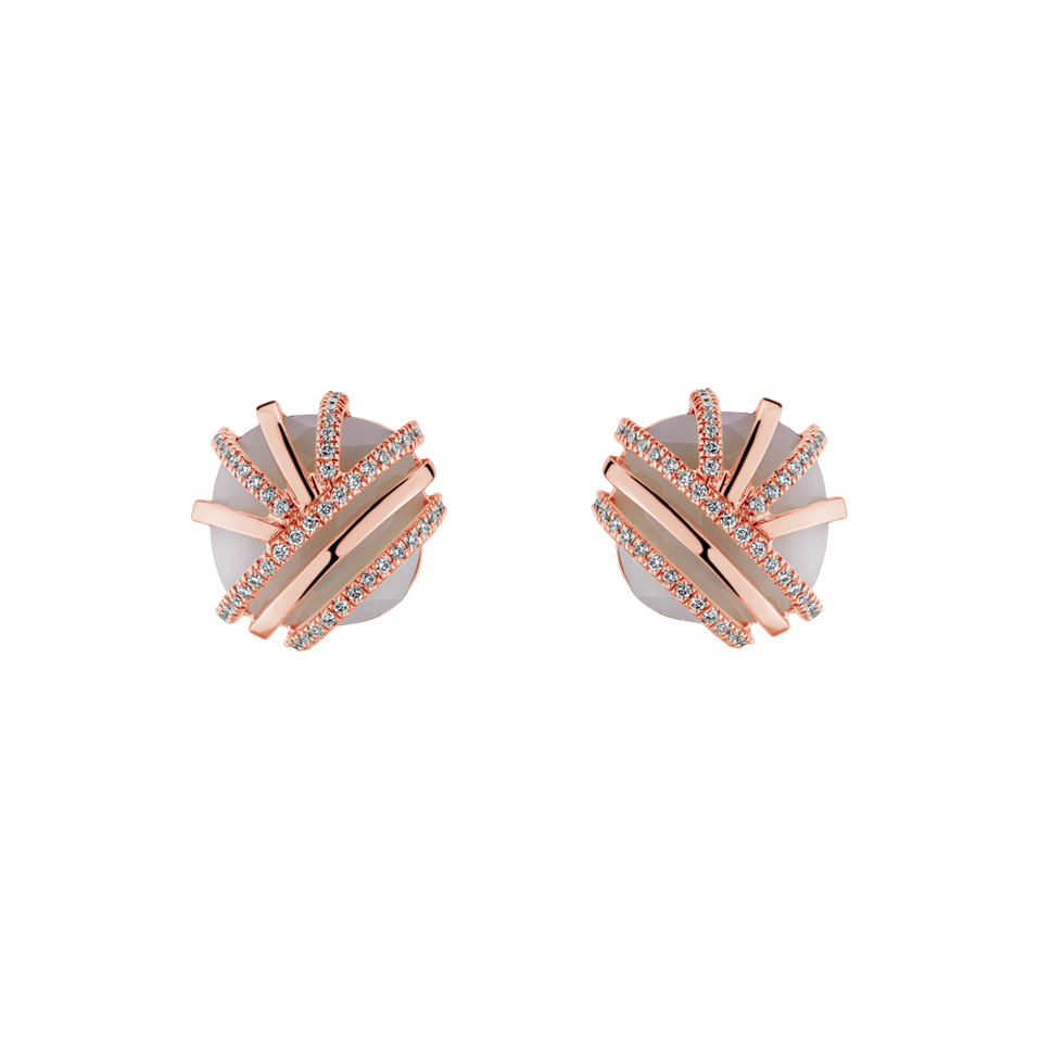 Náušnice a achátom s diamantmi Garden Galaxy