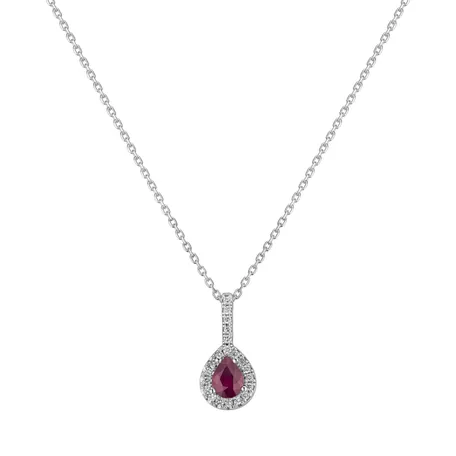 Přívěsok s rubínom a diamantmi Bloody Tear