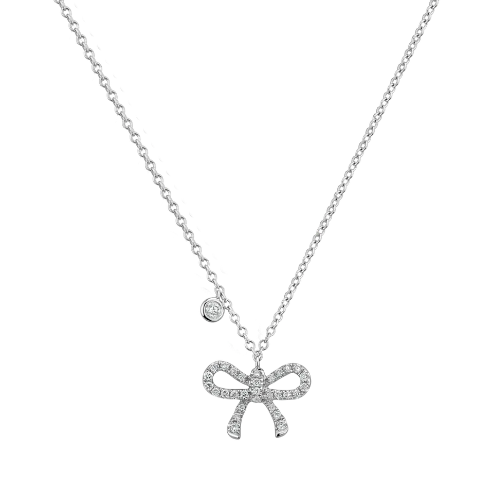 Náhrdelník s diamantmi Ribbon Bow