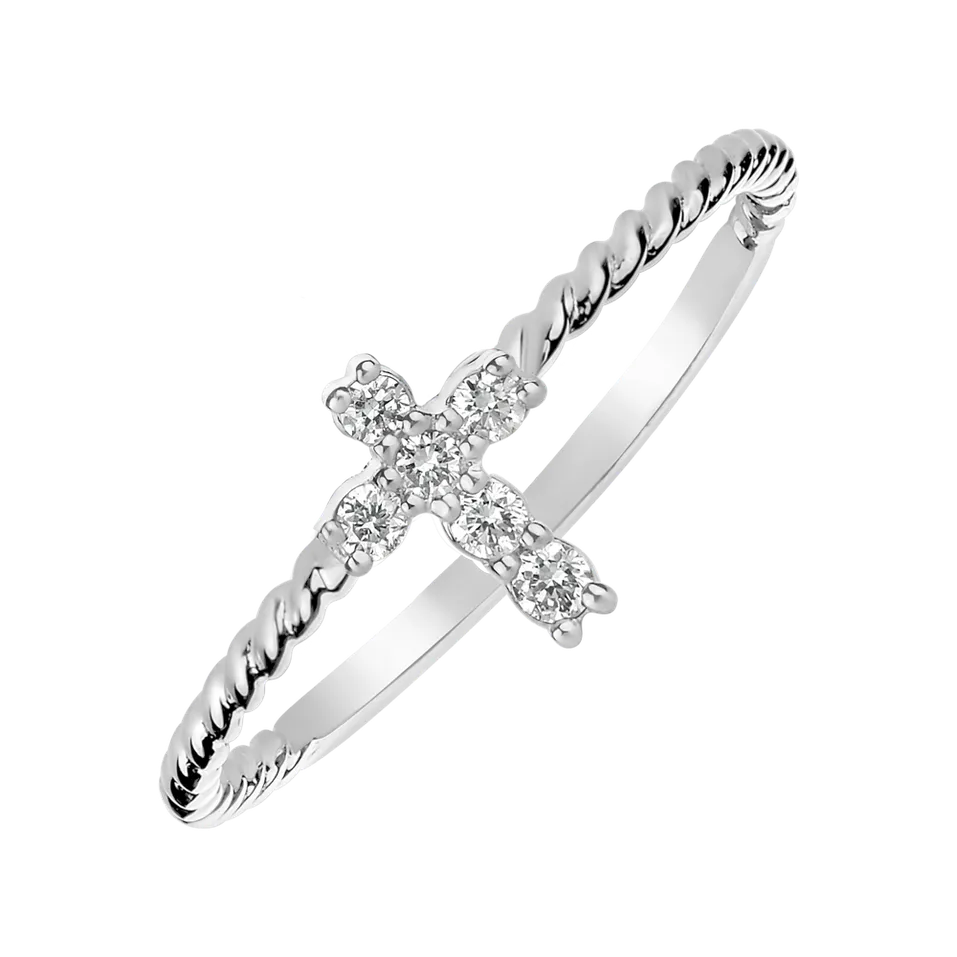Prsteň s diamantmi Cross