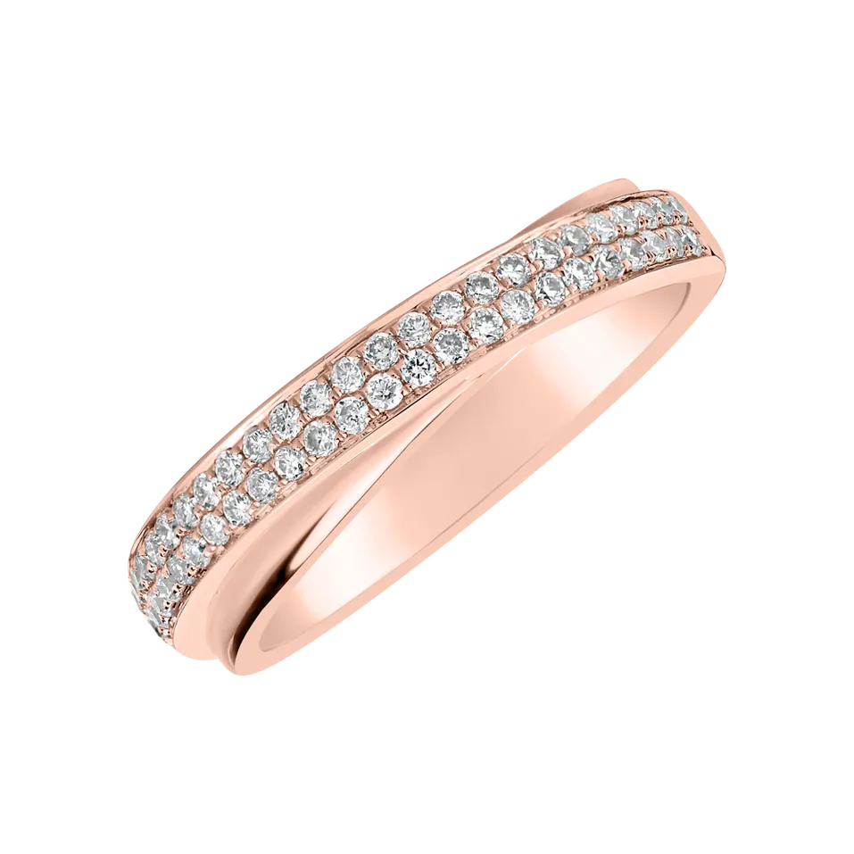 Prsteň s diamantmi Sparkle Ribbon