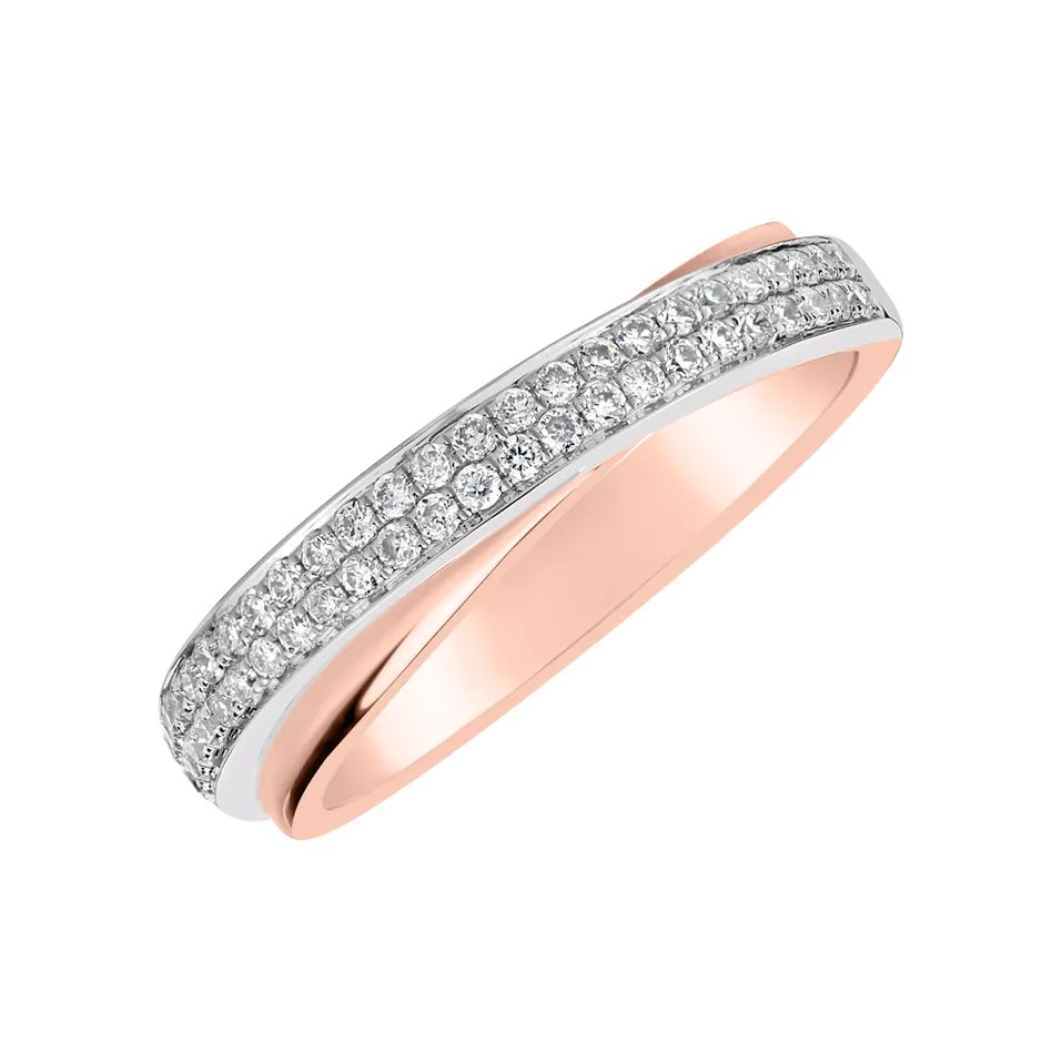 Prsteň s diamantmi Sparkle Ribbon