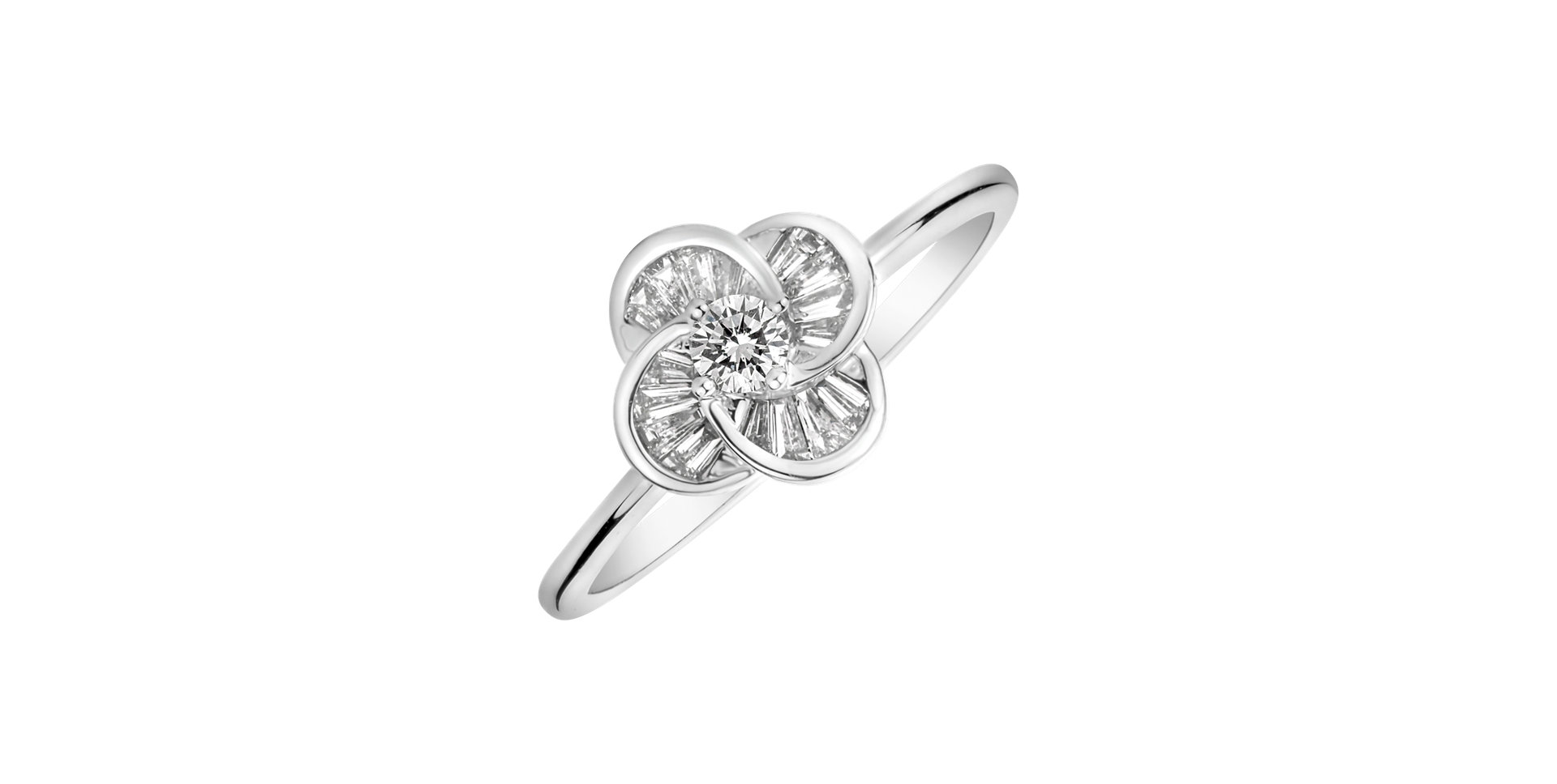 Prsteň s diamantmi Sparkling Blossom