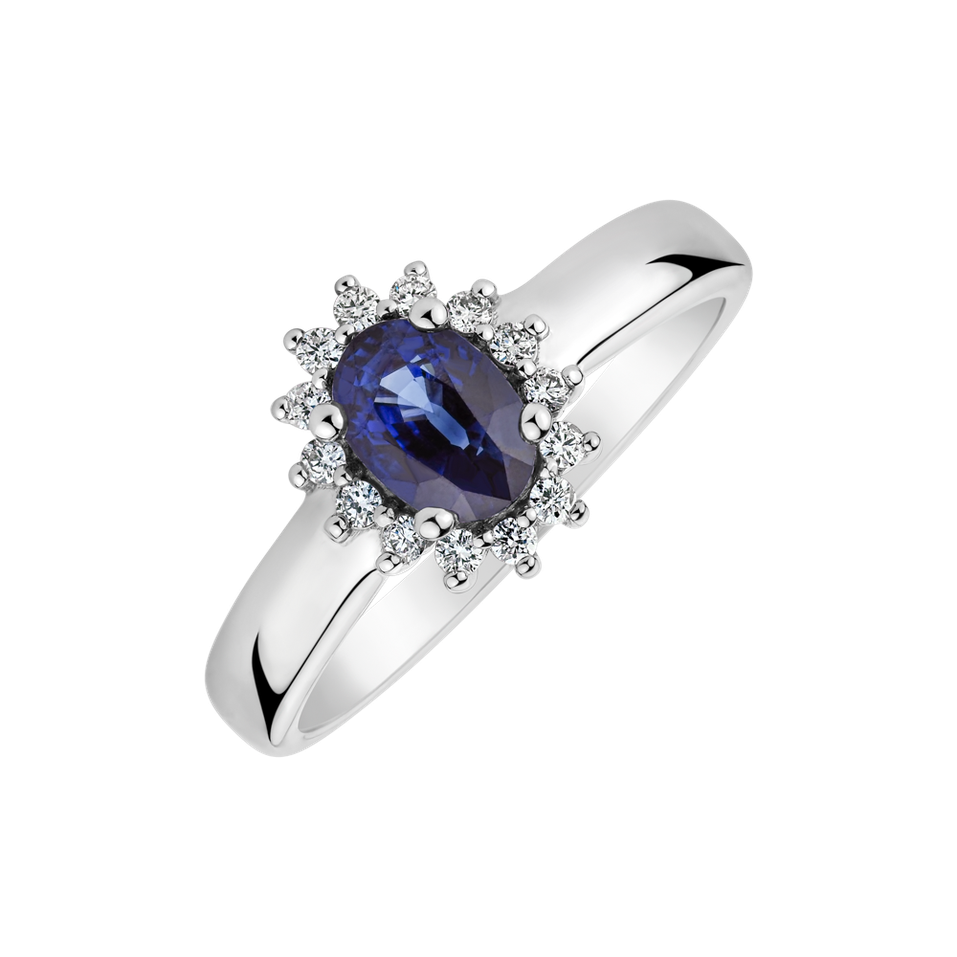 Prsteň s zafírom a diamantmi Space Courier