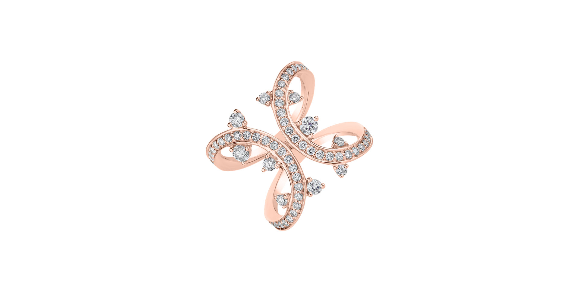 Prsteň s diamantmi Goddess Treasure
