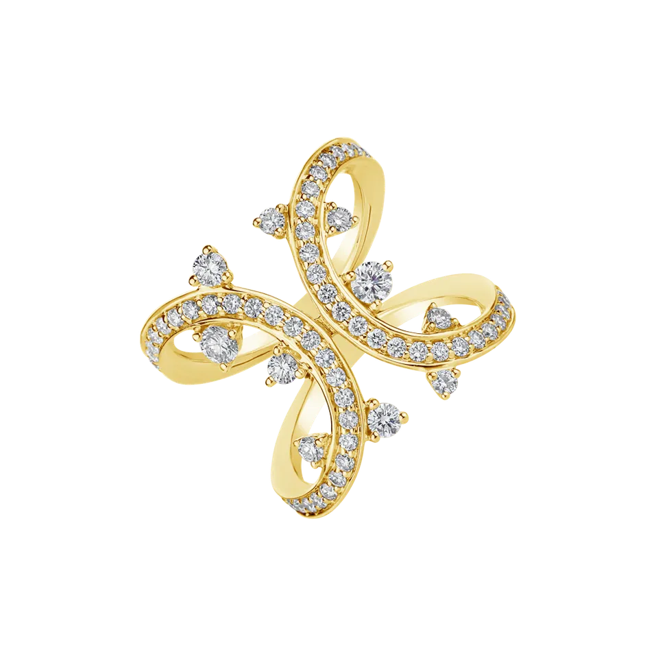 Prsteň s diamantmi Goddess Treasure