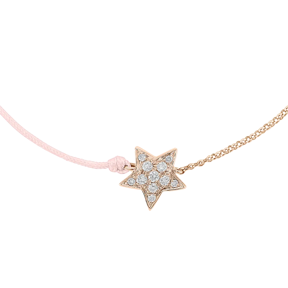 Diamantový náramok so šnúrkou Be a Star