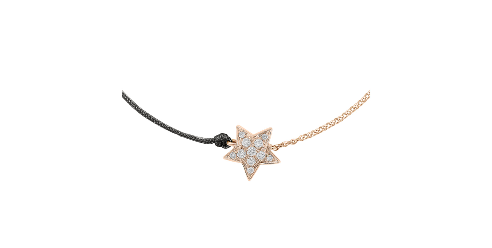 Diamantový náramok so šnúrkou Be a Star