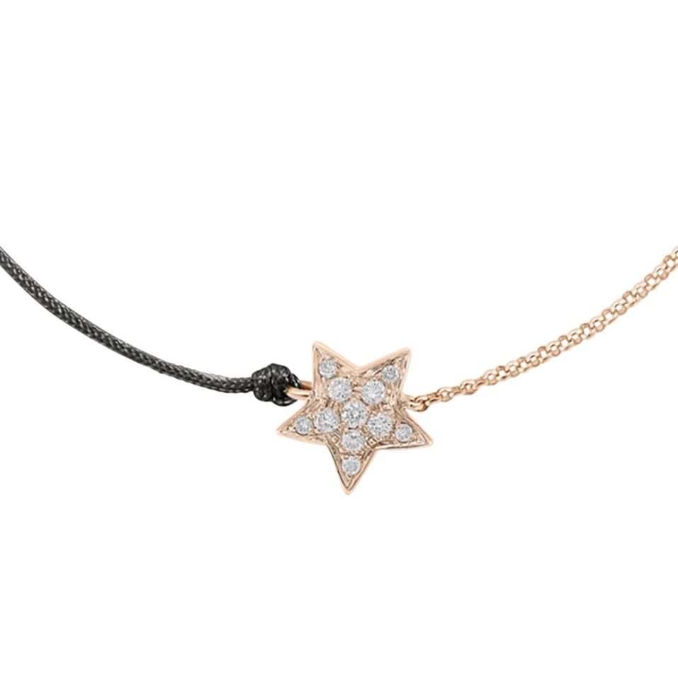 Diamantový náramok so šnúrkou Be a Star