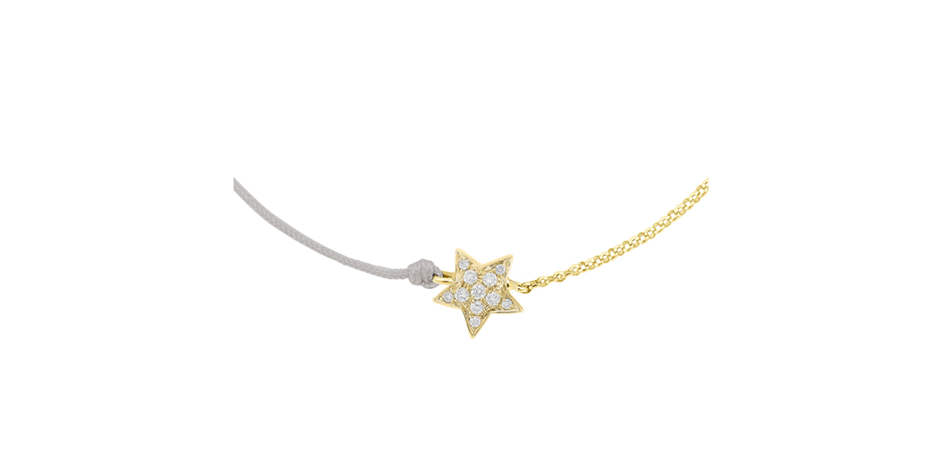 Diamantový náramok so šnúrkou Be a Star