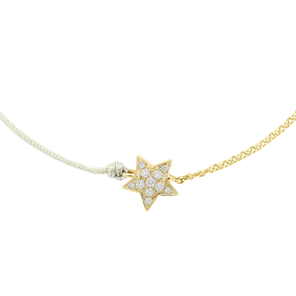 Diamantový náramok so šnúrkou Be a Star