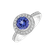 Prsteň s tanzanitom a diamantmi Space Opium2
