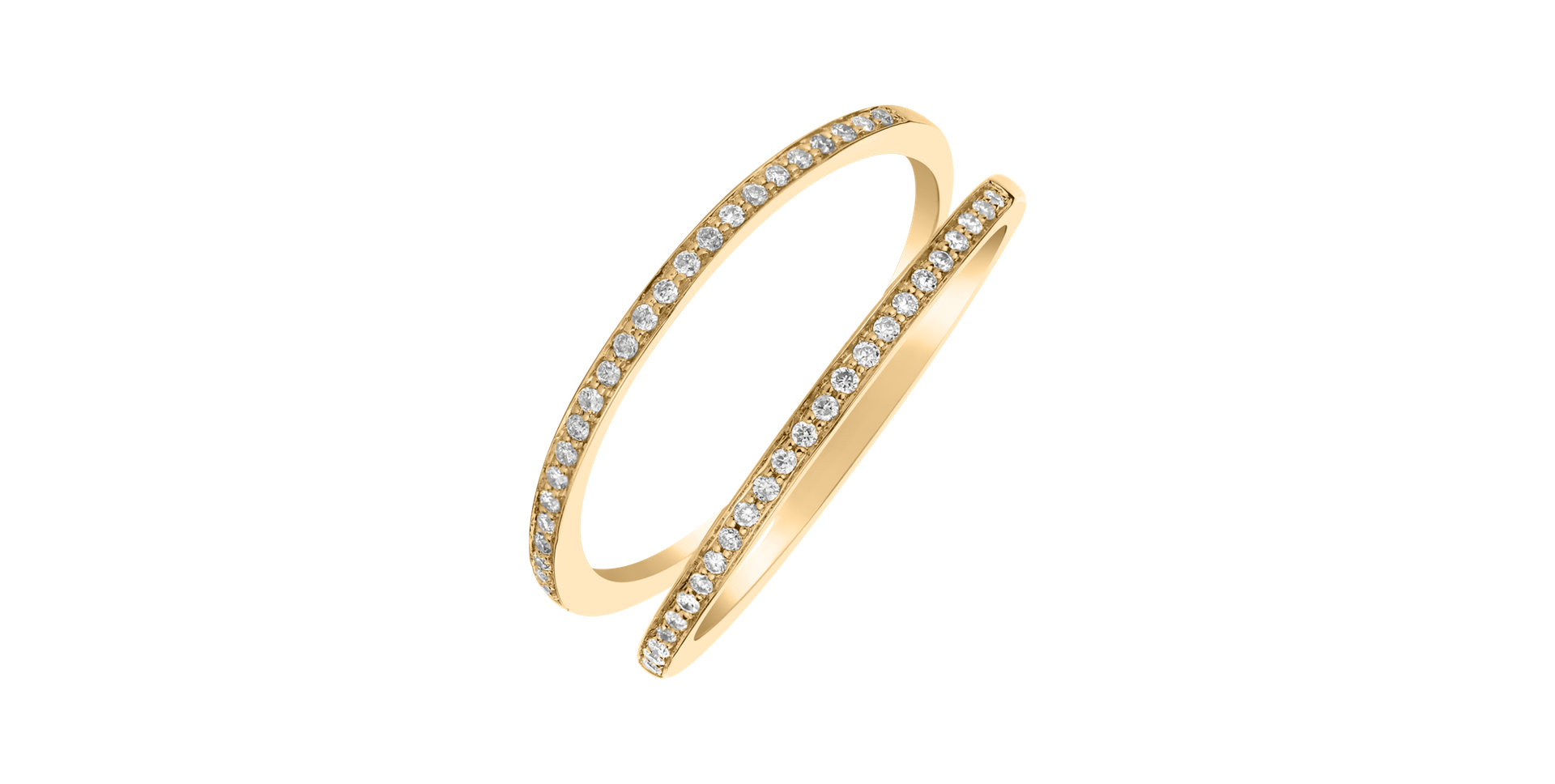 Prsteň s diamantmi Double Beauty