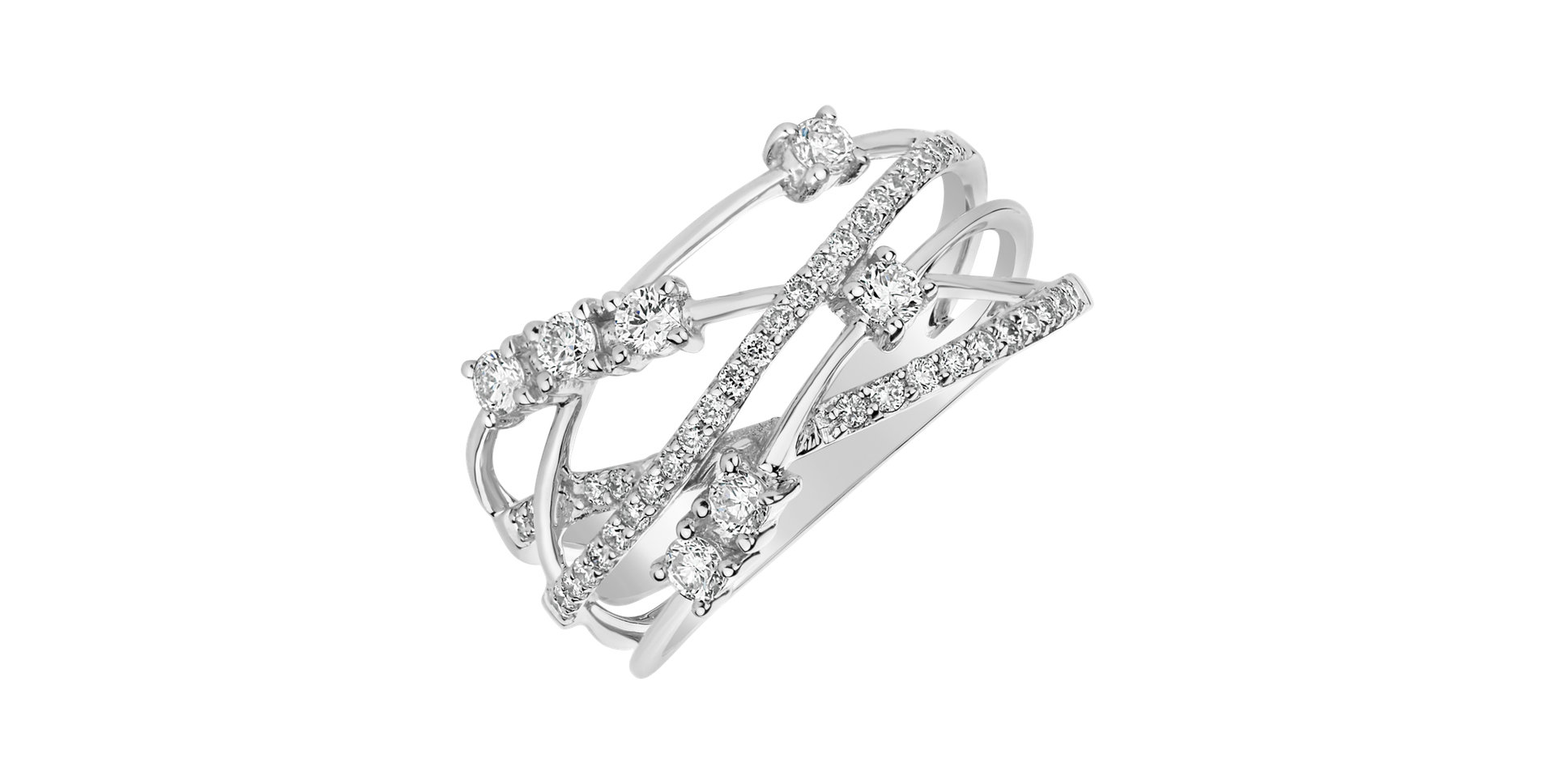 Prsteň s diamantmi Sparkling Elegance