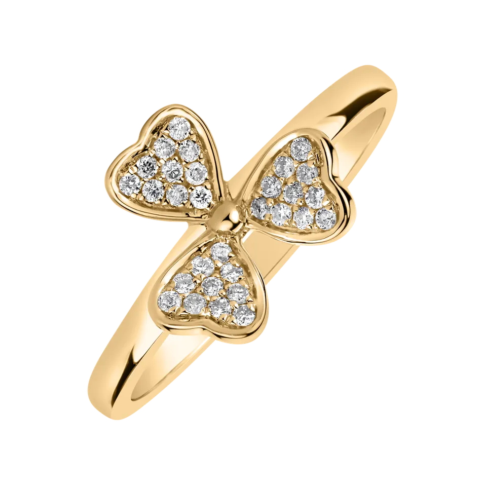 Prsteň s diamantmi Triple Pleasure