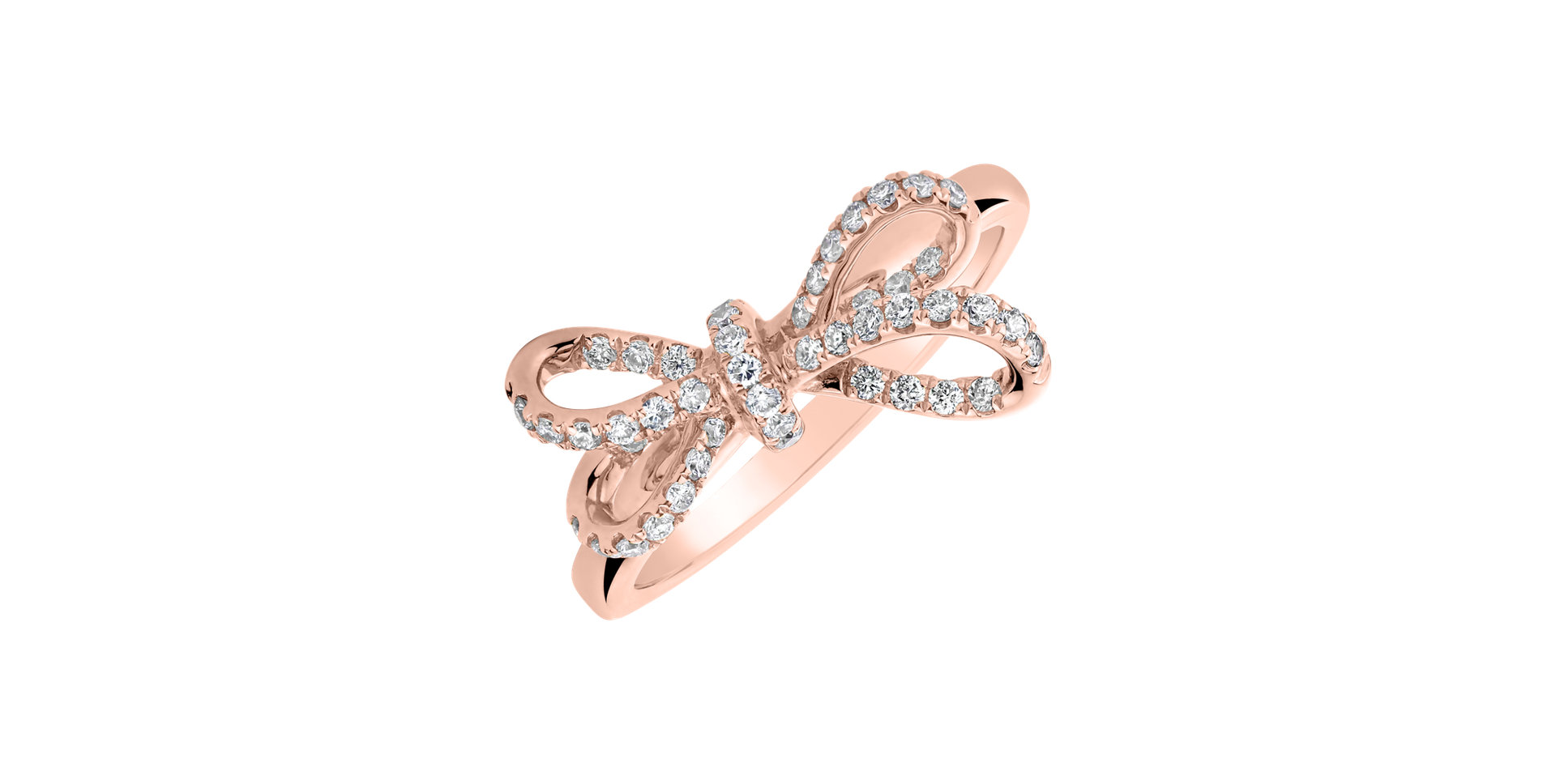 Prsteň s diamantmi Galaxy Ribbon