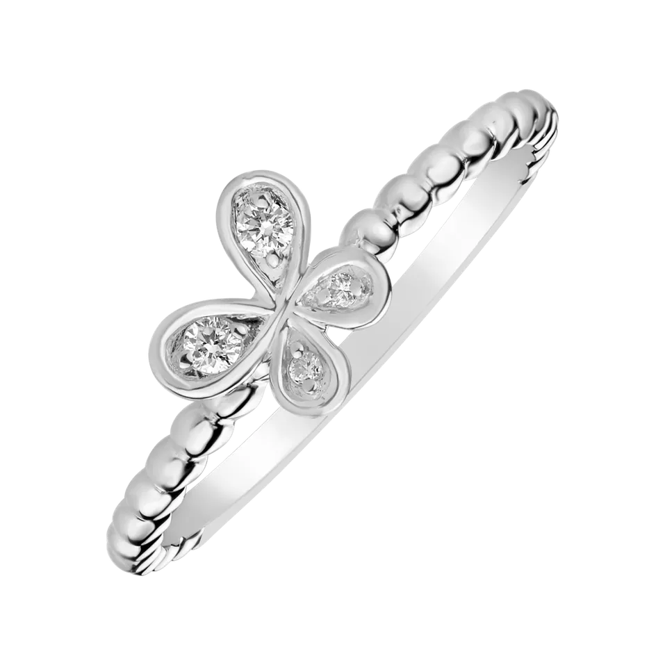 Prsteň s diamantmi Butterfly