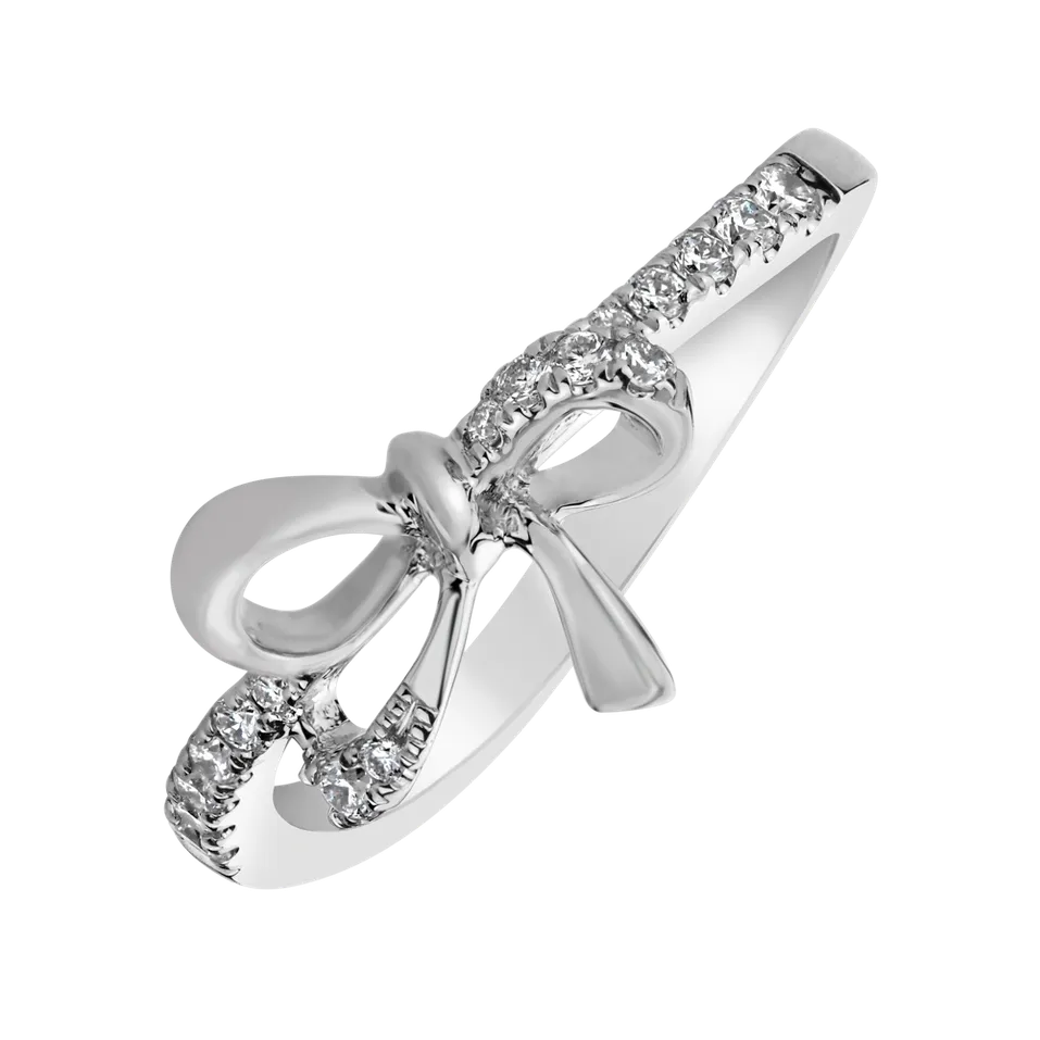 Prsteň s diamantmi Shiny Ribbon