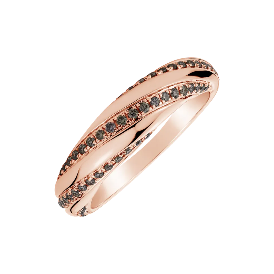 Prsteň s hnedými diamantmi Royal Impression