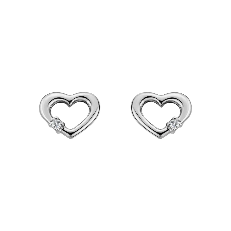 Náušnice s diamantom Simply Love