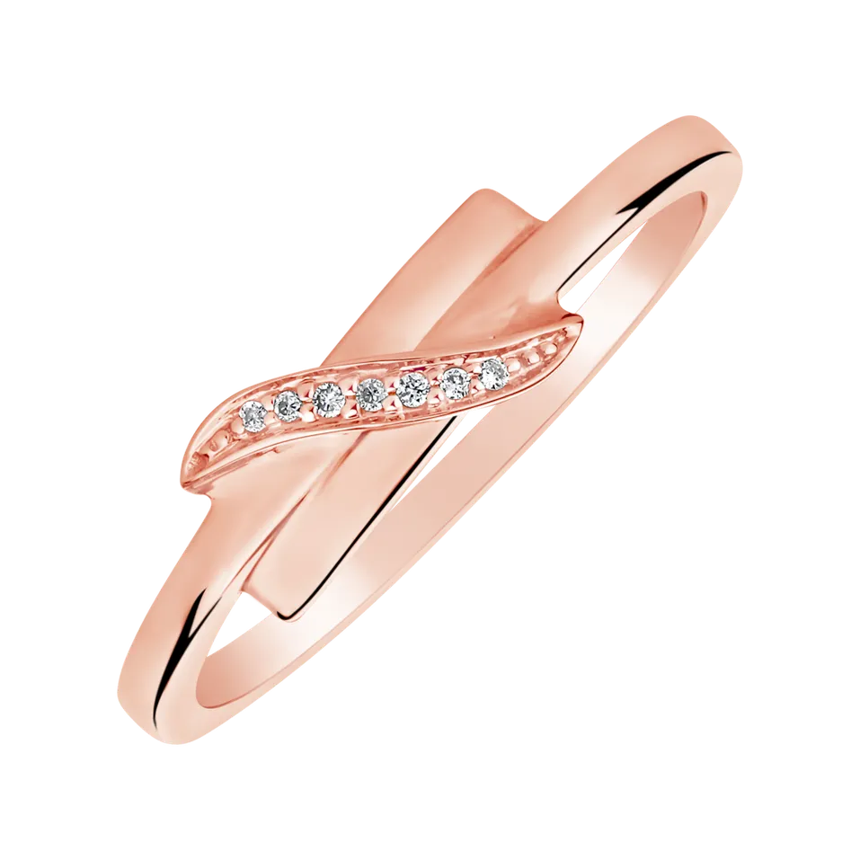 Prsteň s diamantmi Dazzling Ribbon