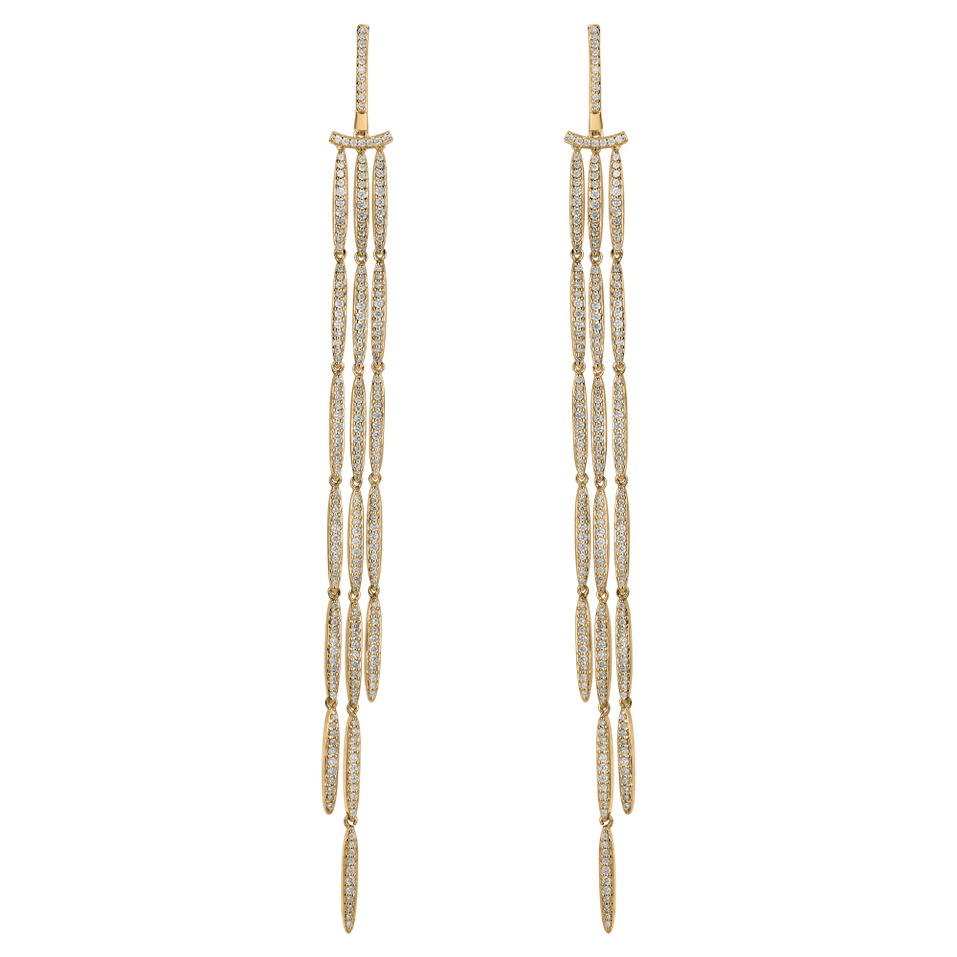 Náušnice s diamantmi Splendid Waterfall