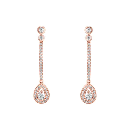 Náušnice s diamantmi Glamour Drop