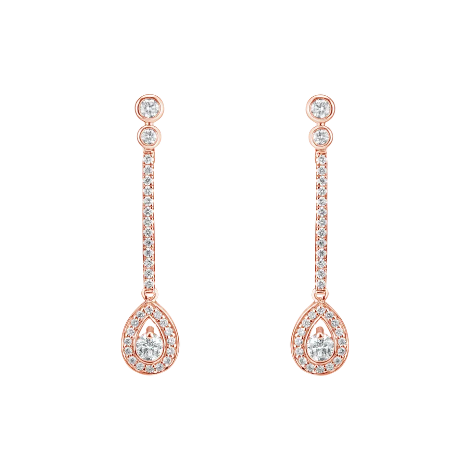 Náušnice s diamantmi Glamour Drop