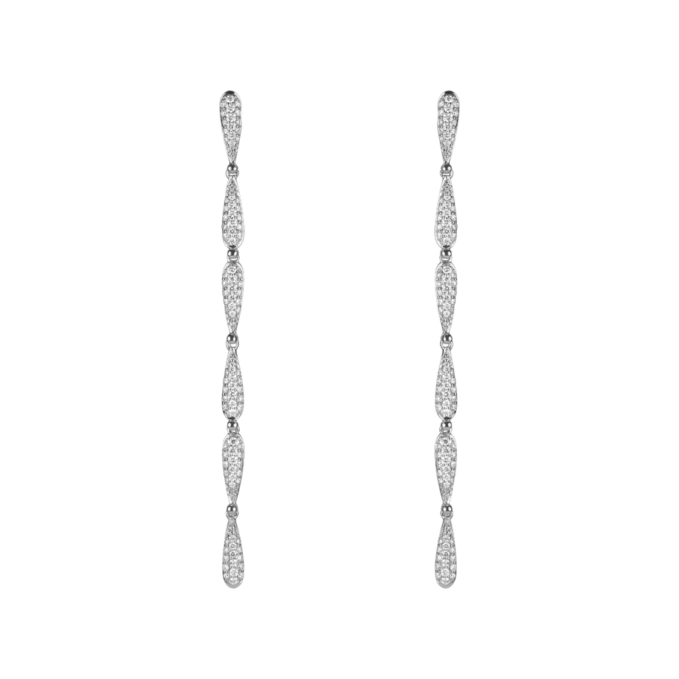 Náušnice s diamantmi Sparkling Twist