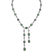 Náhrdelník s diamantmi a smaragdmi Emerald Ribbon2