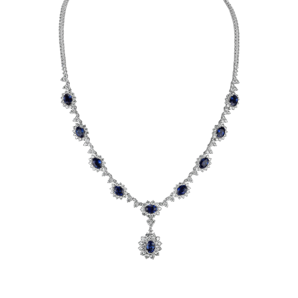 Náhrdelník s diamantmi a zafírmi Fantasy Allegory
