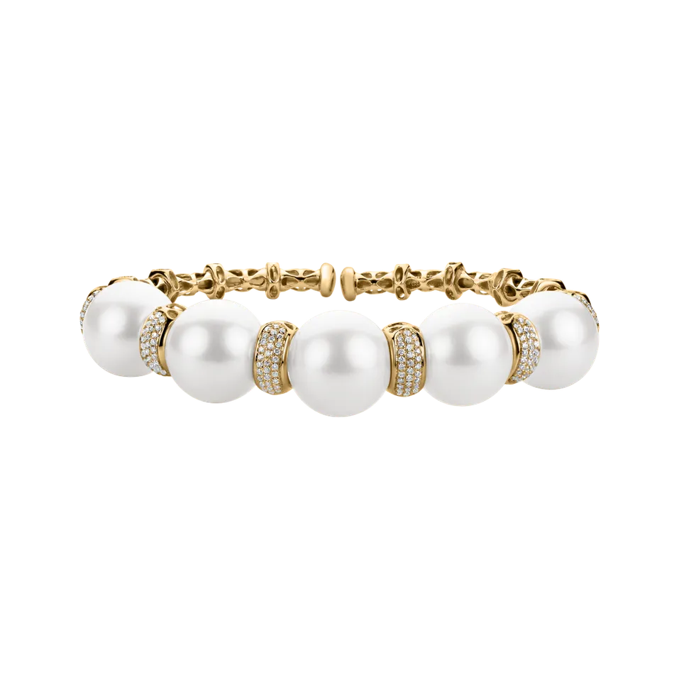 Náramok s perlou a diamantmi Royal Pearl