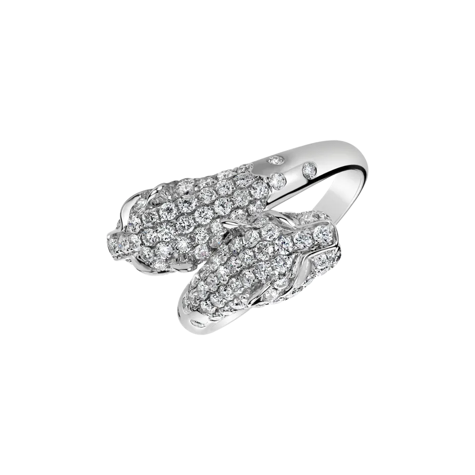 Prsteň s diamantmi a rubínmi Diamond Animal