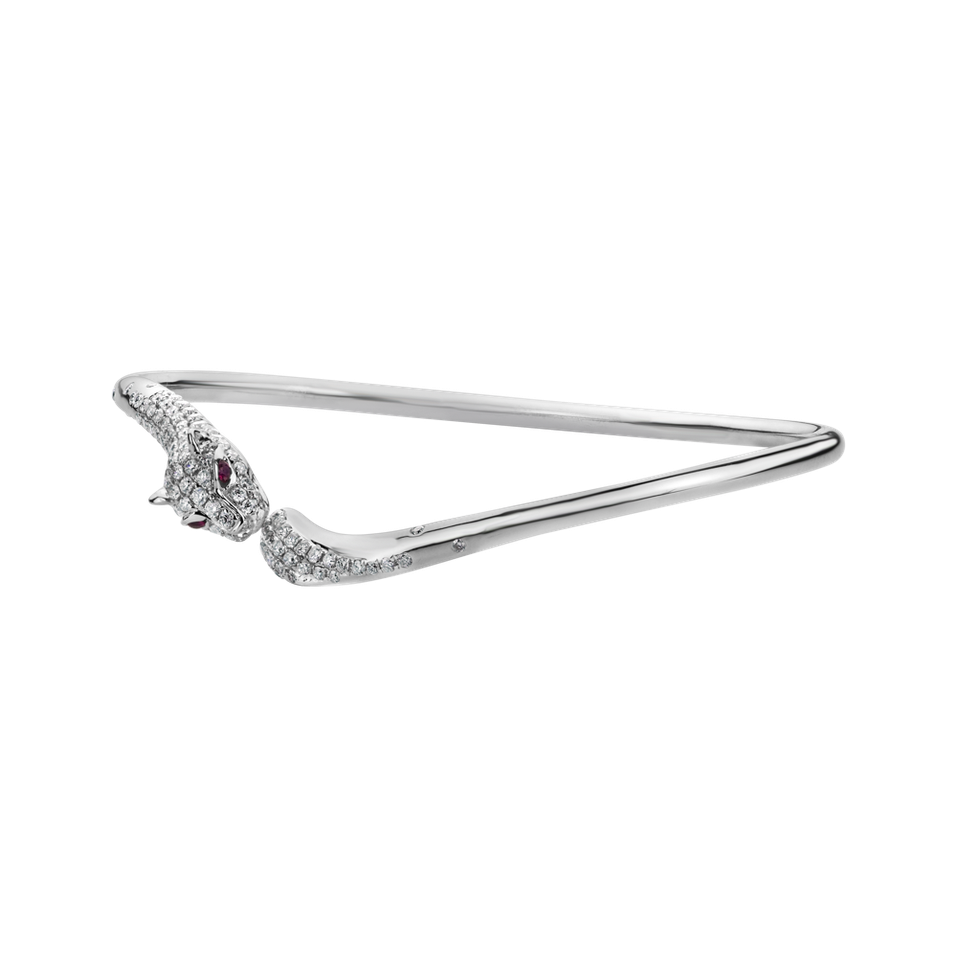 Náramok s diamantmi a rubínmi Tiger Triangle