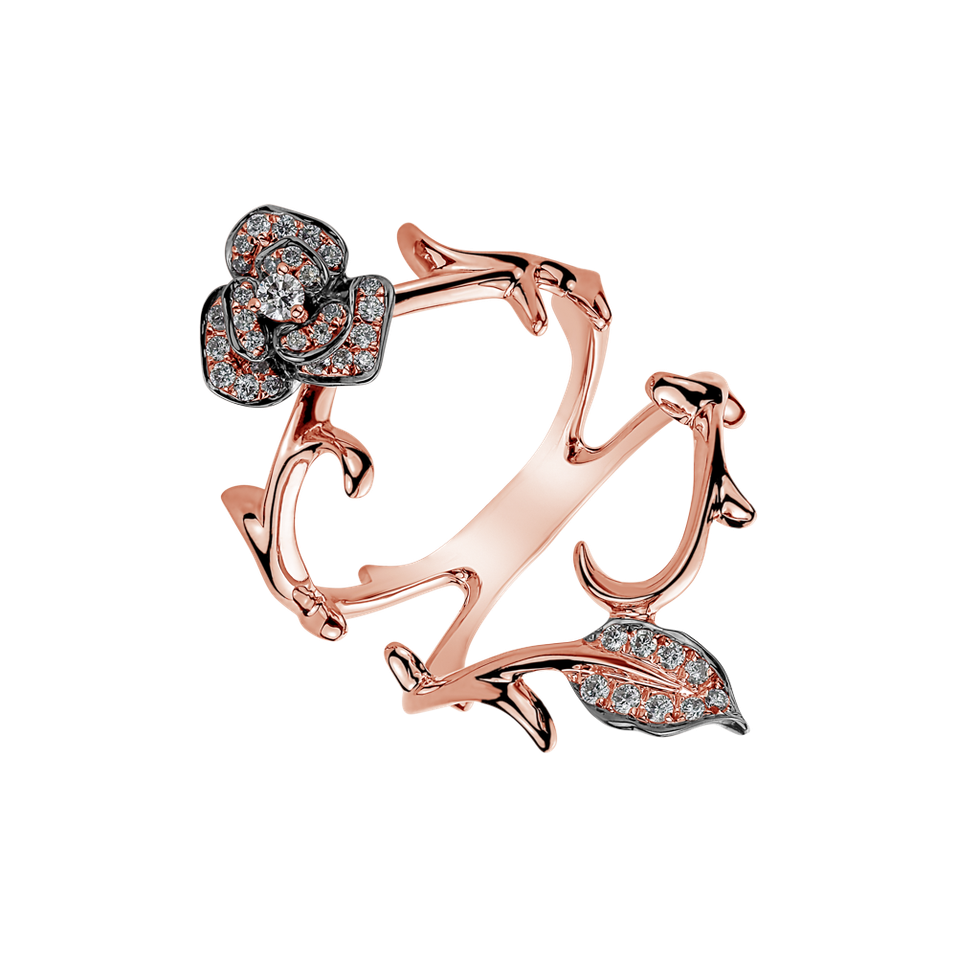 Prsteň s diamantmi Rose Essence