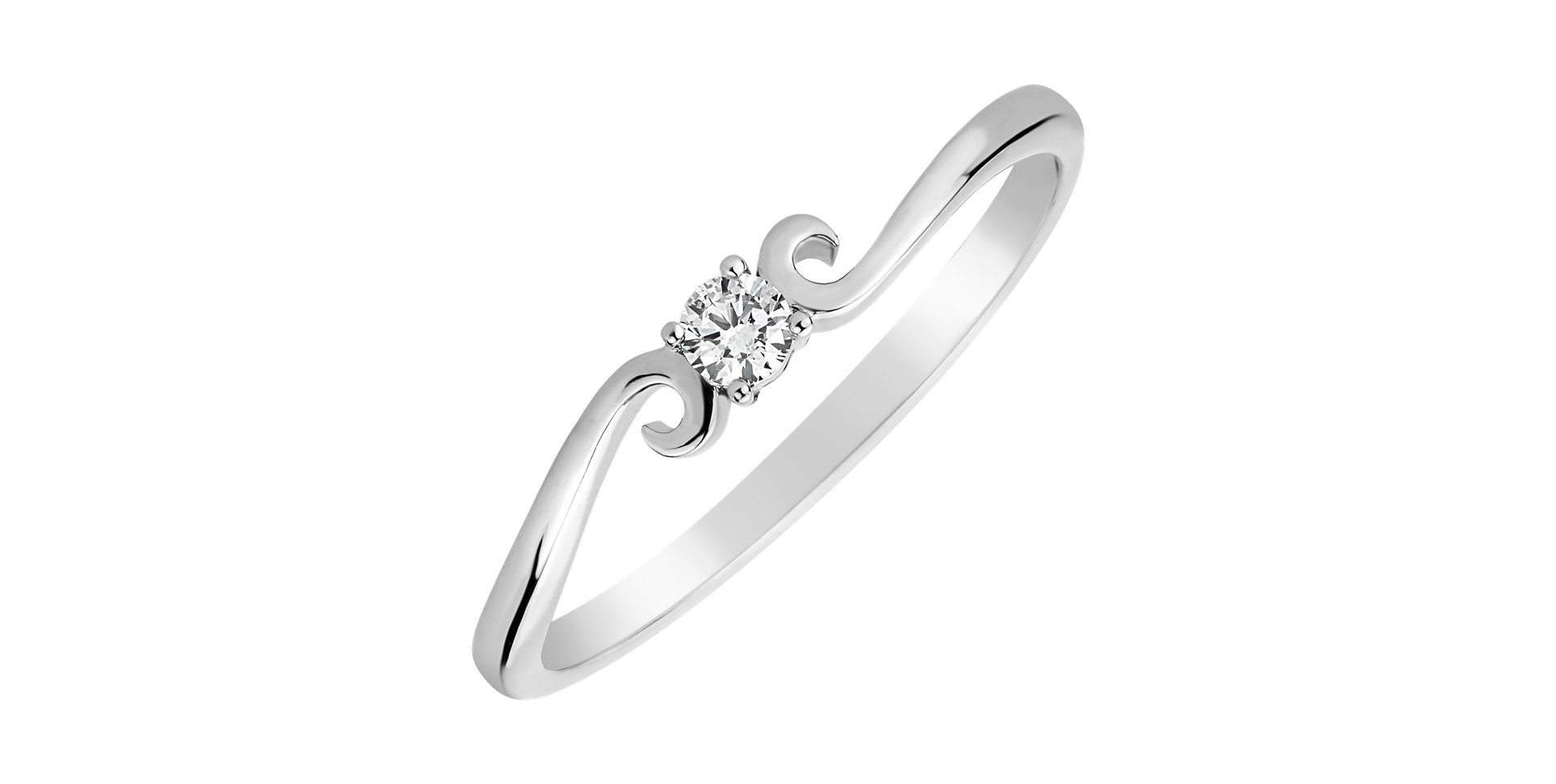 Prsteň s diamantom Baroque Love