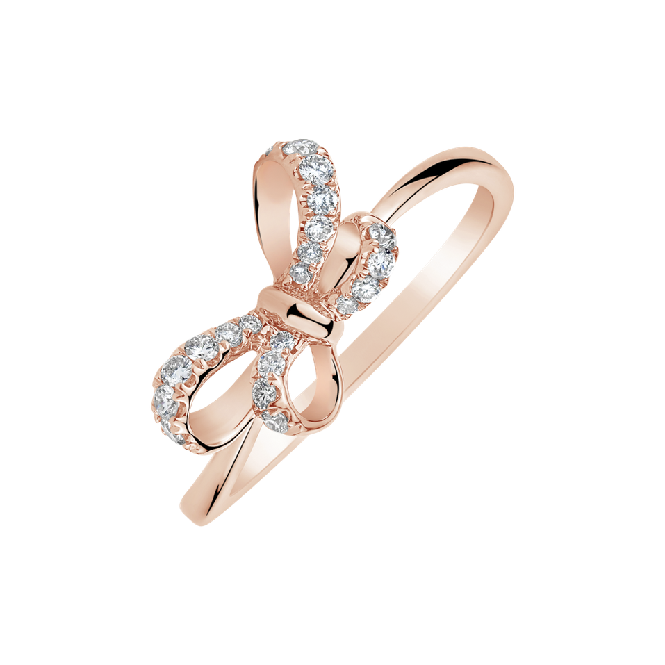 Prsteň s diamantmi Spiral Wings