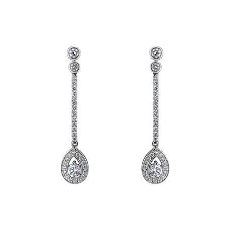 Náušnice s diamantmi Glamour Drop