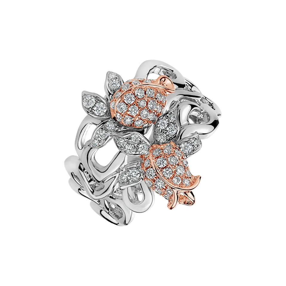Prsteň s diamantmi Fleur Charmante