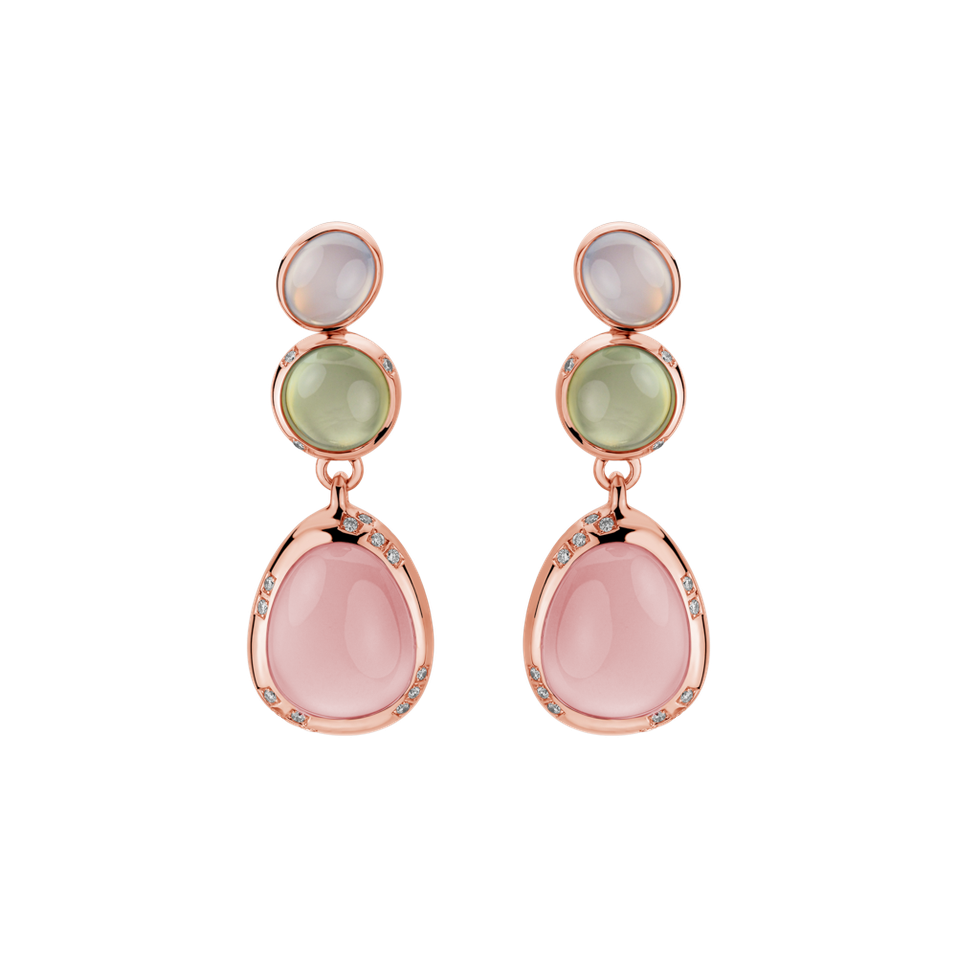 Náušnice s diamantmi a drahokamami Arabic Glam