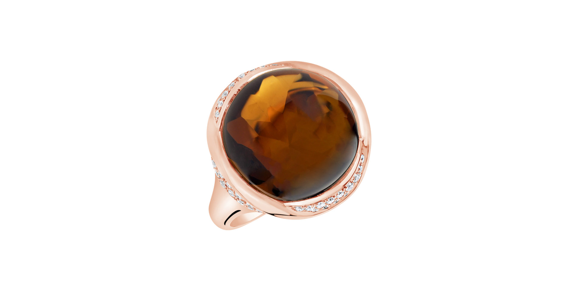 Prsteň s quartzom a diamantmi Gentility Sin