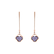 Náušnice s ametystom diamantmi Beautiful Oksana2